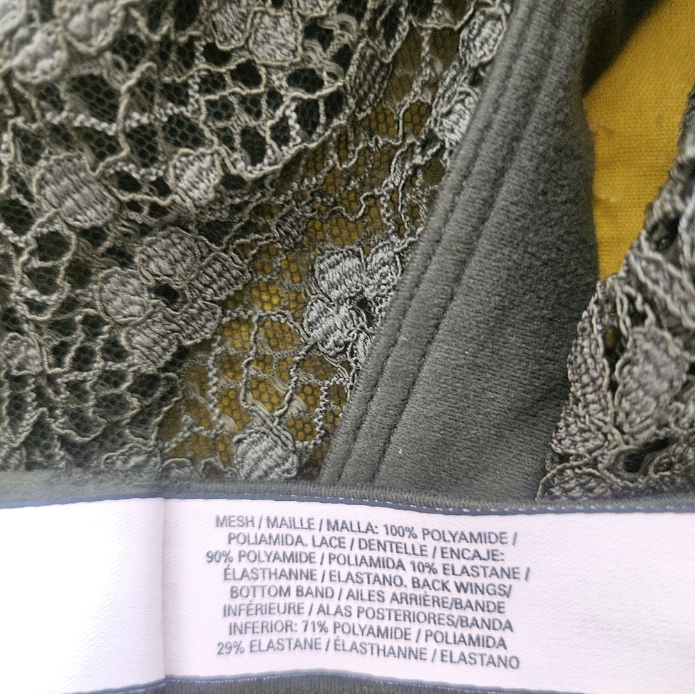 Lace Halter Bralette in Olive Green - Picture 11 of 11